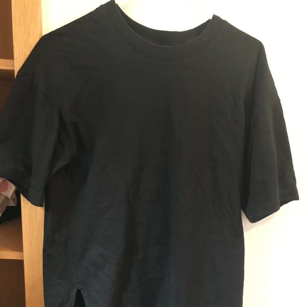 Black T-Shirt Dress Slit